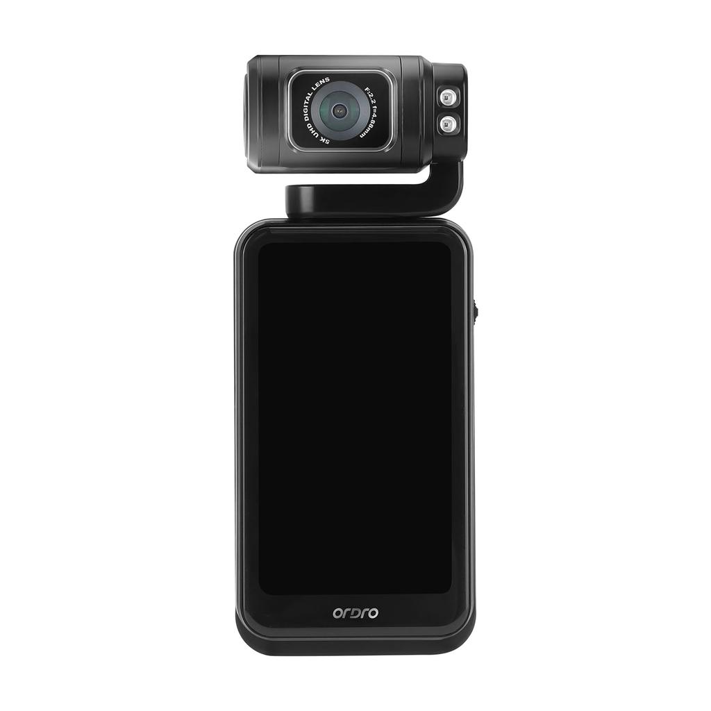 Ordro M3 Handheld Vlog 5K Videokamera mit Bild Digital Infrarot Nacht Groß und Touchscreen Kamera, Stabilisierung, Zoom, Vision, Kapazität, 3,5 Zoll