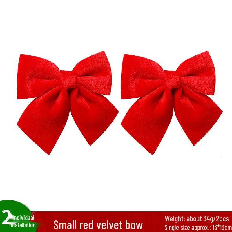 Red Bow Christmas Tree Ornaments & DIY Wreath Accessories