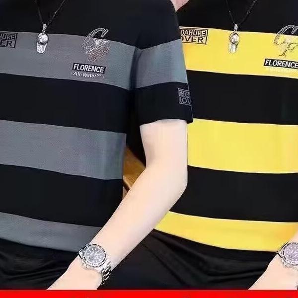 

Men s Ice Silk Short-Sleeve T-Shirt - Lightweight, Breathable, Cool, and Trendy Summer Top Medium абрикосовий