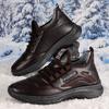 Winter Cotton Shoes Large Cotton Boots Thickened and Warm Men's Outdoor Waterproof Leather Boots Snow Boots in Large Sizes 39-47