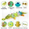 Infant Sensory Musical Stuffed Animal Toys with Crinkle,Rattle and Multi-Textures,Tummy Time Toys for 0-3-6-12 Months Newborn,Kids,Crocodile