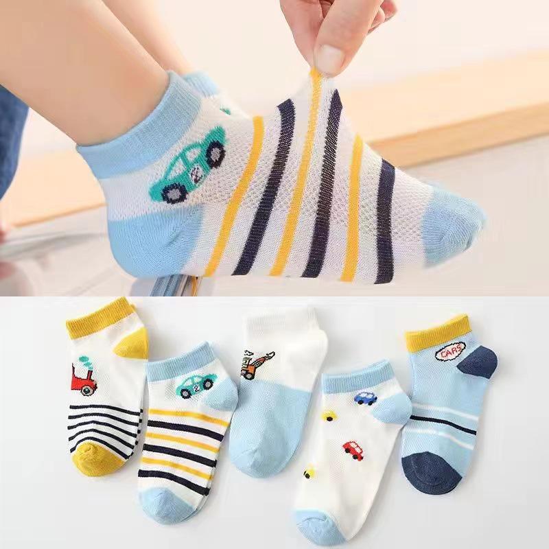 

Детские летние дышащие сетчатые хлопковые носки - Мультяшные короткие носки до середины икры, носки-лодочки для мальчиков и девочек XL: 9-12 years (Shoe size 33-36)