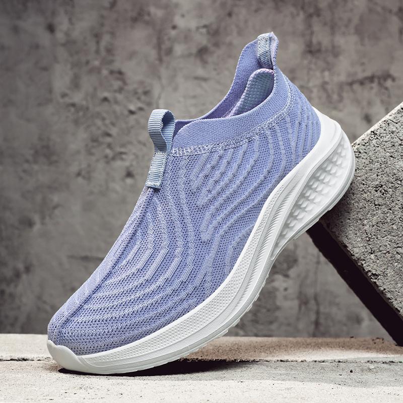 Couple Shoes Black Lightweight Shock-absorbing Running Sneakers New Trendy Shoes Lazy Foot Socks Mesh Shoes Men