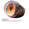 Eye Ring Adjustable Opening Talisman Ring with Surreal Brown Iris Design Lifelike Blood-Red Eyeball Retro Finger Ring