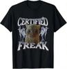 Certified Freak Cat Meme Shirt, Funny Cat Lover Graphic Tee, Unisex Cotton Streetwear Top