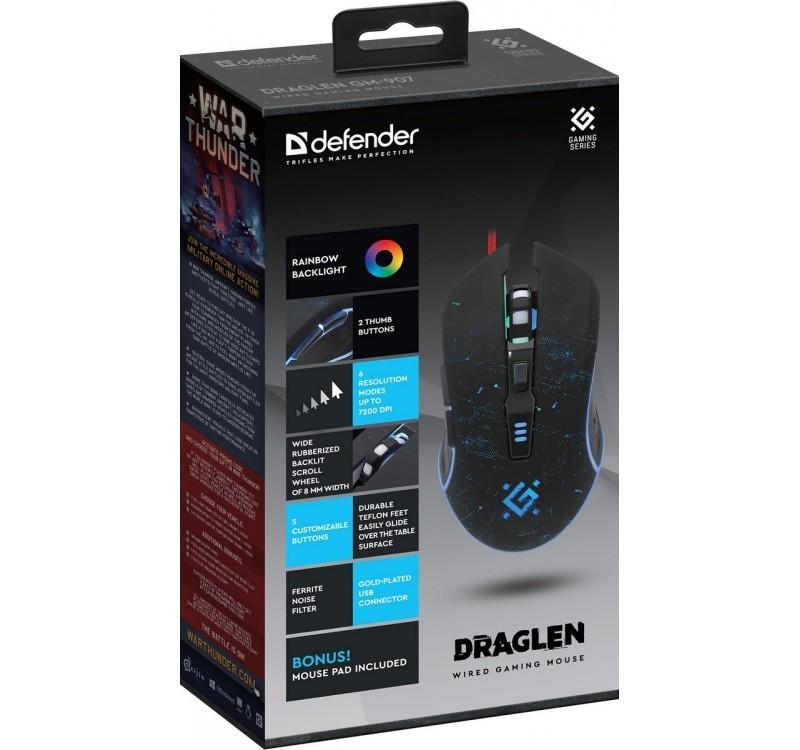WIRED GAMING MOUSE DRAG LEN GM-907