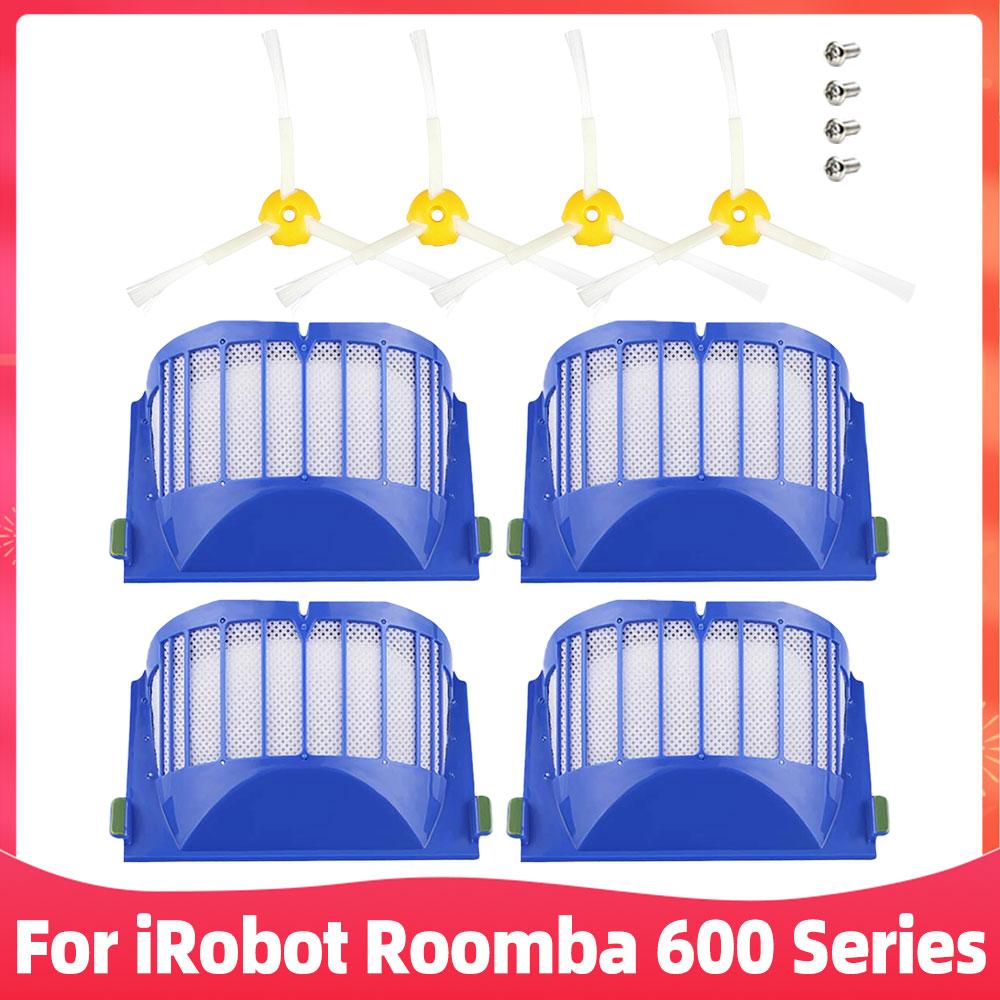 For iRobot Roomba 600 Series 692 690 680 660 651 650 620 618 610 620 625 671 695 564 Robot Vacuum Main Side Brush Hepa Filter