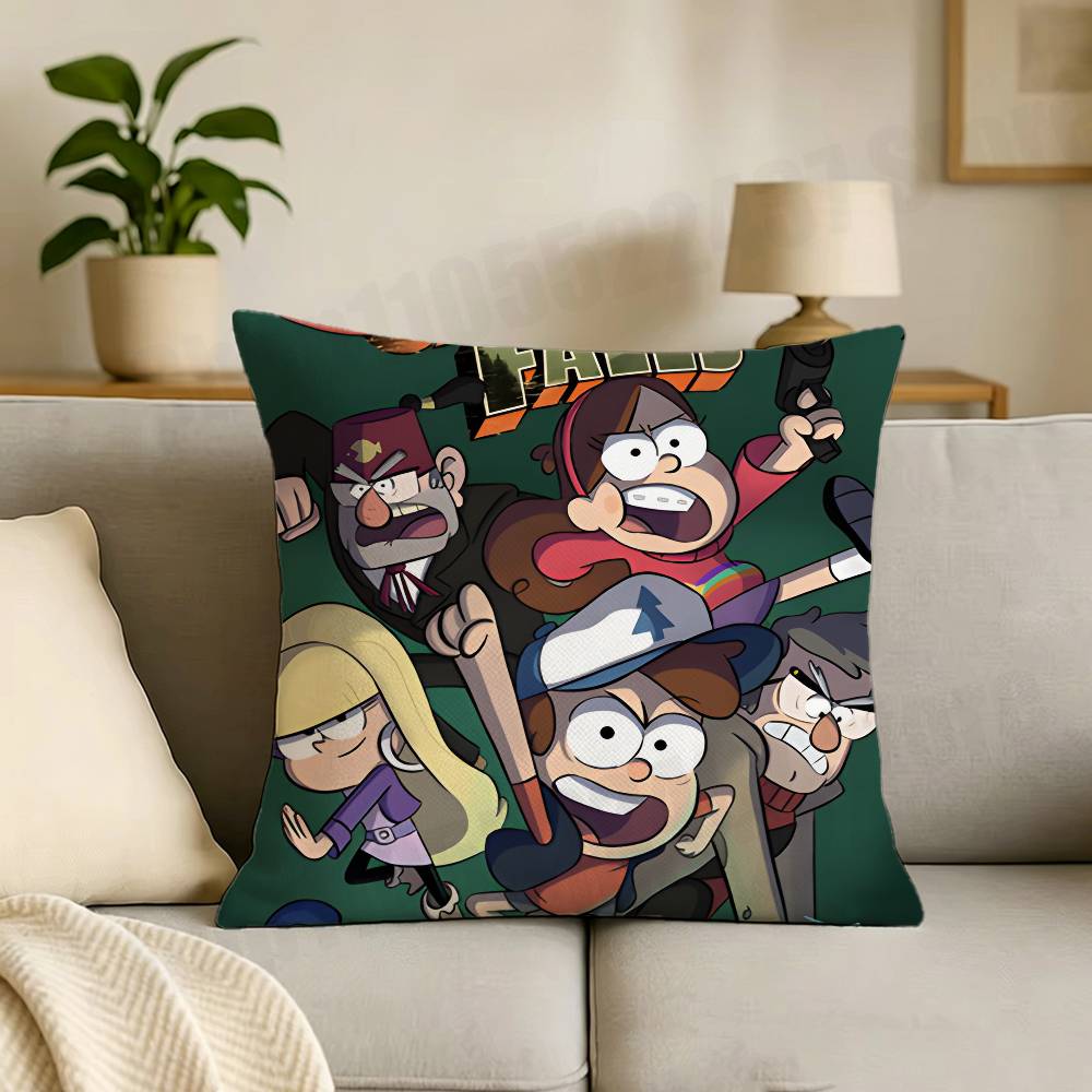 GGravity Süße FFälle Cartoon-Druck Kissenbezug Personalisierter Kissenbezug für Sofa Heimdekoration