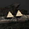 ZAKOL Trendy Hip-hop Rock Triangle Zircon Stud Earrings For Women Men Micro-set Piercing Crystal Daily Jewelry Accessories