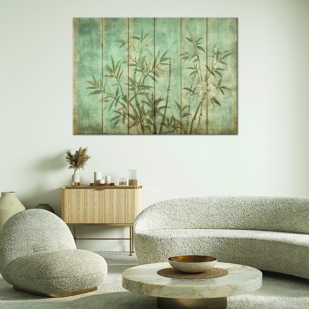 Canvas print, Bamboo Shoots On Pastel Background