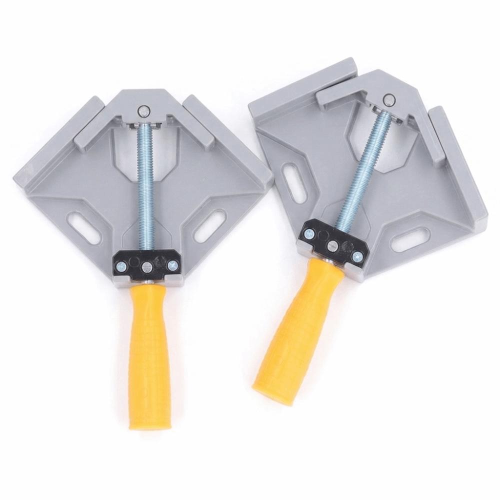 2pcs Adjustable Swing Jaw Right Angle Clamp Single Handle Woodworking Clamps  Photo Framing