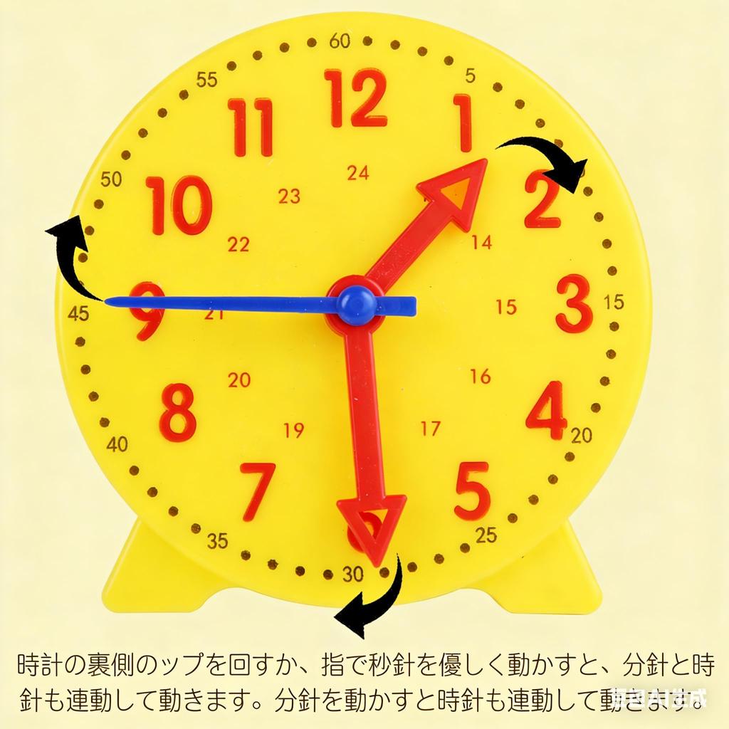 Kabeila Educational Clock - Learning Clock for Children, Study Toy, Math Material, Elementary School Boys and Girls, Montessori-style Educational