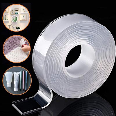 1-5m Nano Tape Strong Double-Sided Adhesive Tape Transparent Reusable Waterproof Tapes Heat Resistance Bathroom Home Decoration