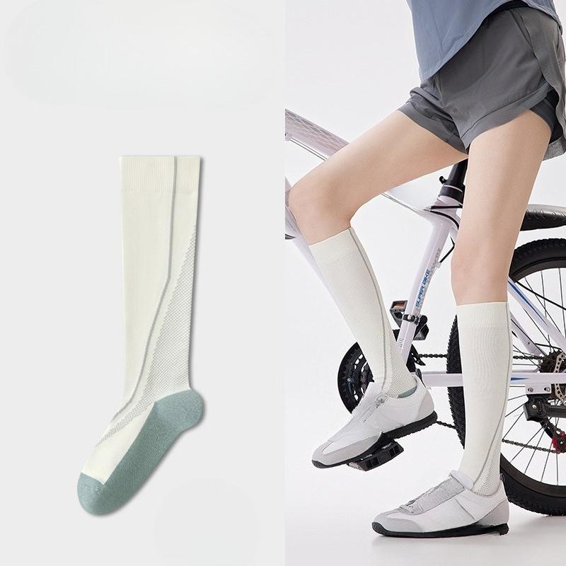 Compression Stockings, Fitness Sports Socks, Children s Pressure Leg Stockings, Hiking and Cycling Socks, Long Socks 1 pair белый