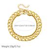 European and American Stainless Steel Gold-plated Bracelet, Fashionable Punk Unisex Style, Double-layer Stacked Chain Jewelry Two-piece Set for Women