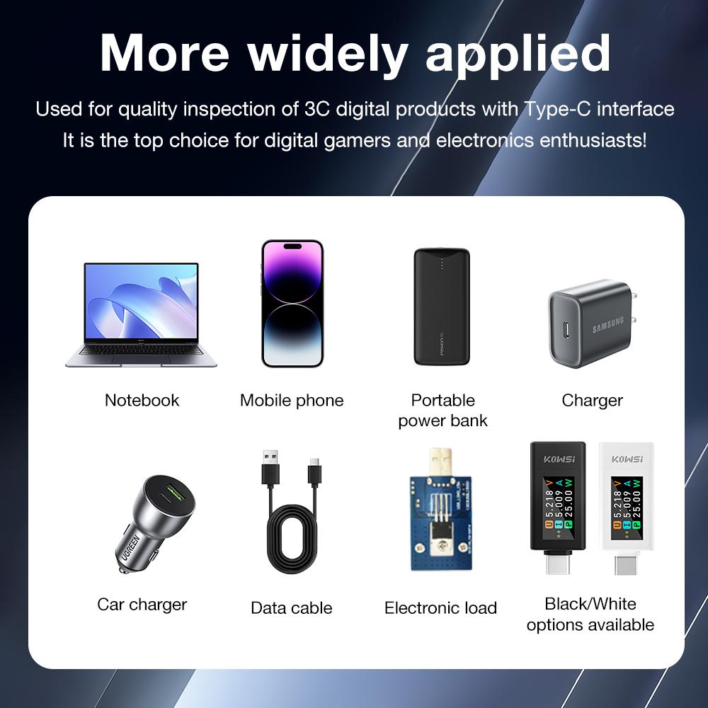 Neuer KWS-1902L Typ-C Strom- & Spannung 4-30V 0-8A Leistungsmesser Digitaler Farbbildschirm Tester Messgerät Stromausfallspeicherung