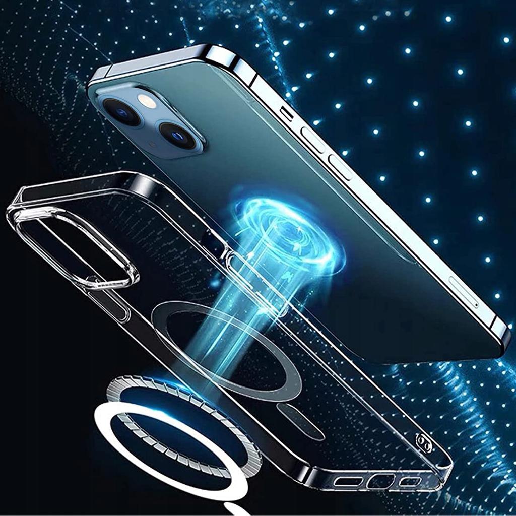Case clear for iphone 14 plus magsafe armored case