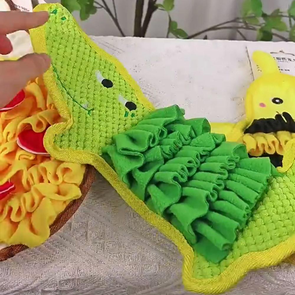 Crocodile Shape Pet Dog Sniffing Training Mat Dog Puzzle Toys Interactive Dog Slow Feeder Mat Foraging Skills Training Toy