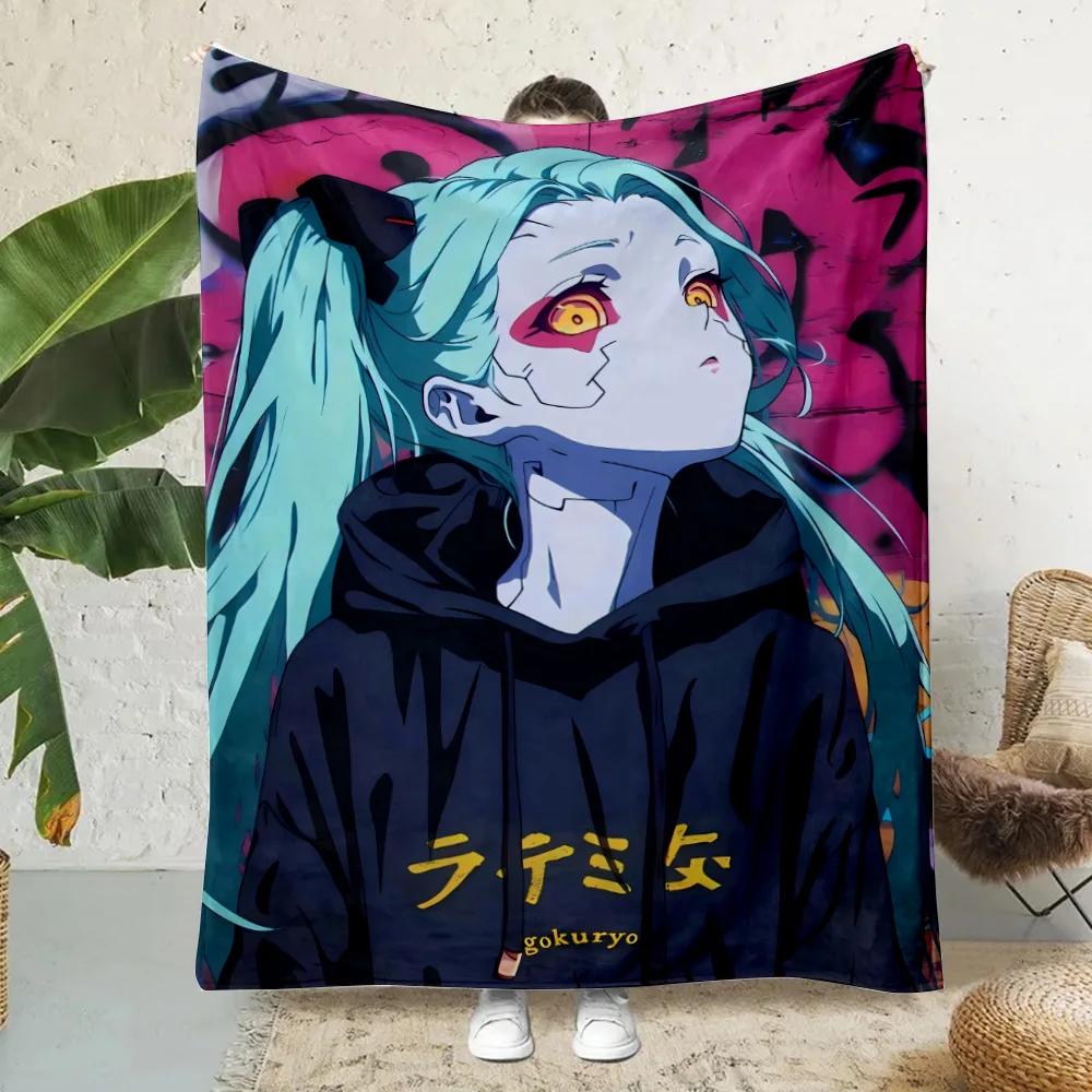 Cute Cartoon Rebecca Printed Picnic Blankets Warm Blanket Soft and Comfortable Blanket C-C-Cyberpunks-Home Travel Birthday Gift