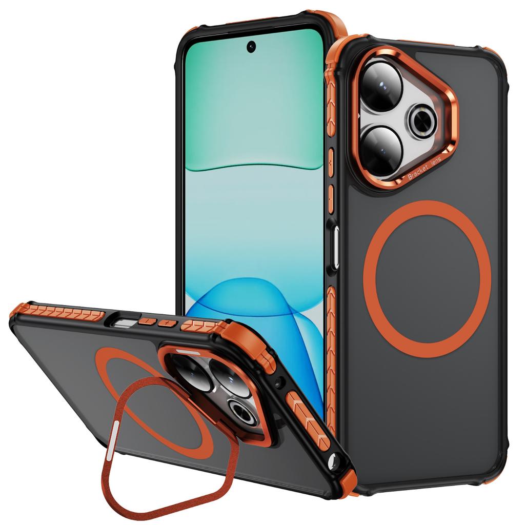 For Redmi Phone Case Magnetic Suction Ultra-thin Anti Drop Heat Dissipation Cool Phone Case Skin Feel Bracket Phone Case