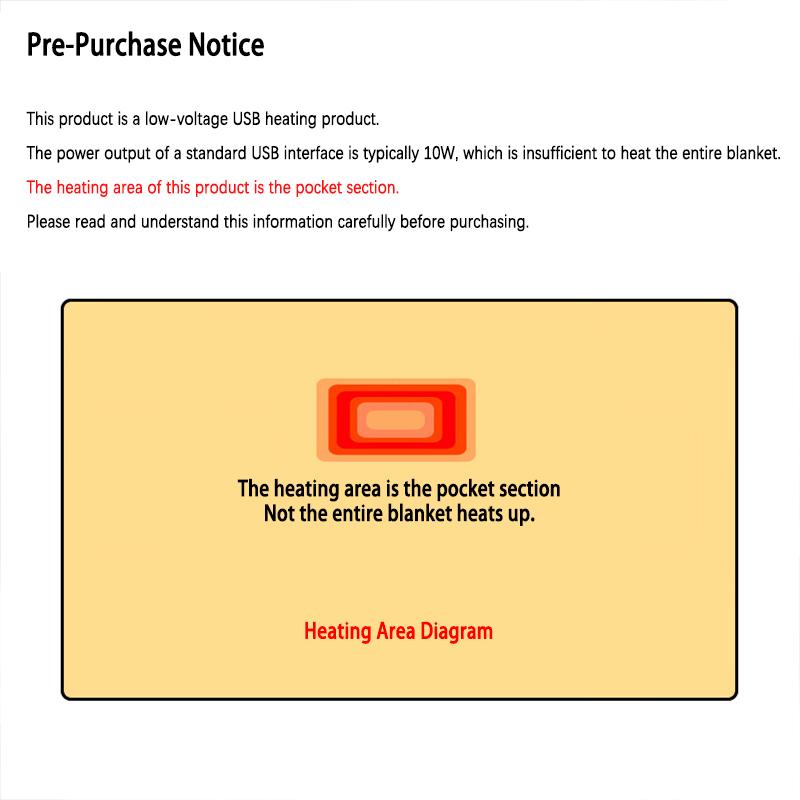 USB Heated Wrap Blanket Winter Flannel Shawl Blanket Electric Warm Knee Lap Waist Throw Blanket for Home Office Sofa Chair