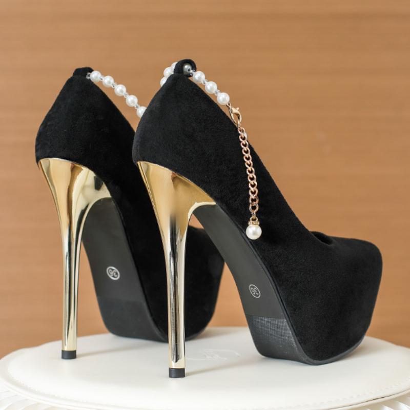 Modne Wiosenne Damskie Szpilki Modne Platforma Okrągły Nosek Płytkie Slingback Wysokie Obcasy Buty do Pole Dance Damskie Imprezowe Szpilki Zapatos