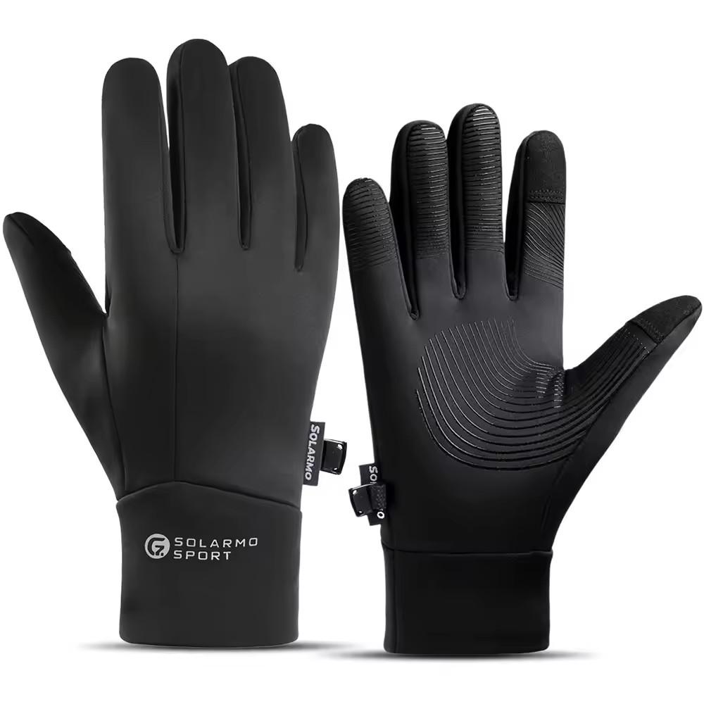 Winter Gloves For Men Waterproof Windproof Cold Gloves Snowboard Motorcycle Riding Driving Warm Touch Screen Zipper Gloves