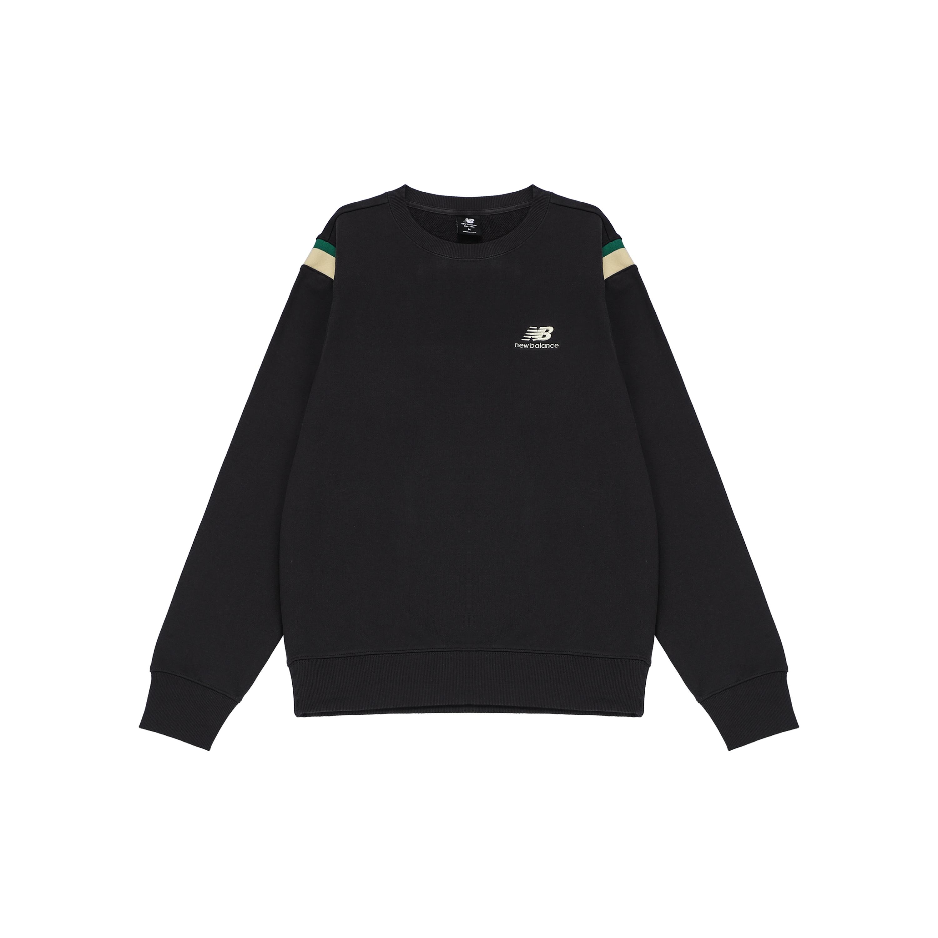 New Balance Lifestyle Sweatshirt Asia Sizing  Black  Men s AMT23559-PHM S
