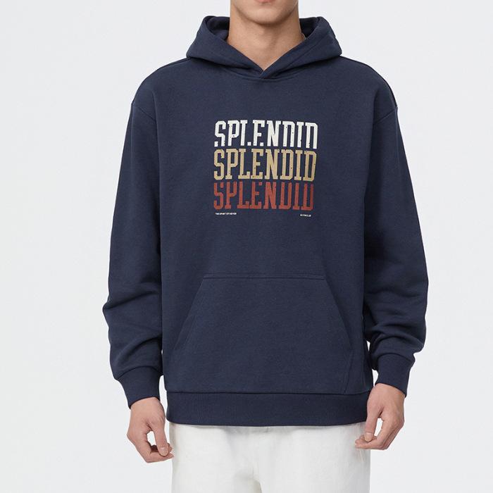 360G Autumn And Winter American Retro Hooded Sweater Men S Loose Large Size Youth Long-Sleeved Clothes Trendy Top Men S Clothing M королевский синий 5980₽