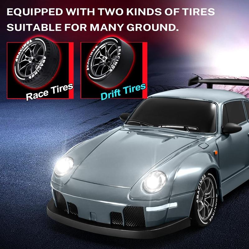Rc Drift Car Remote Control Race Cars With Led Lights Professional High Speed 4x4 Racing Vehicle Model Toys Gifts For Kids