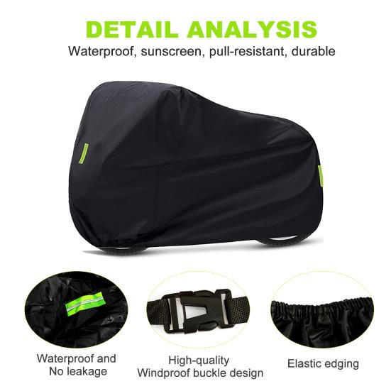 Motorcycle Cover Super Large UV Protection Waterproof PVC Scooter Shelter Outside Storage for BMW 1200