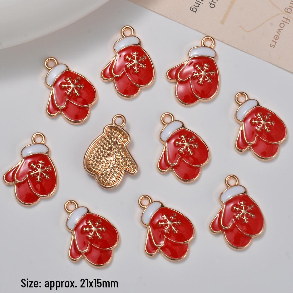 Christmas Drip Oil Charms: Santa & Tree Pendants for DIY Earrings