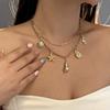 RTY  Gold Plated Sea  Conch Clam Pendant Necklace Layered Puka  Choker Summer Themd Trendy Stuffs