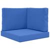 Outdoor Sofa Cushions 3 Pcs Royal Blue Polyester