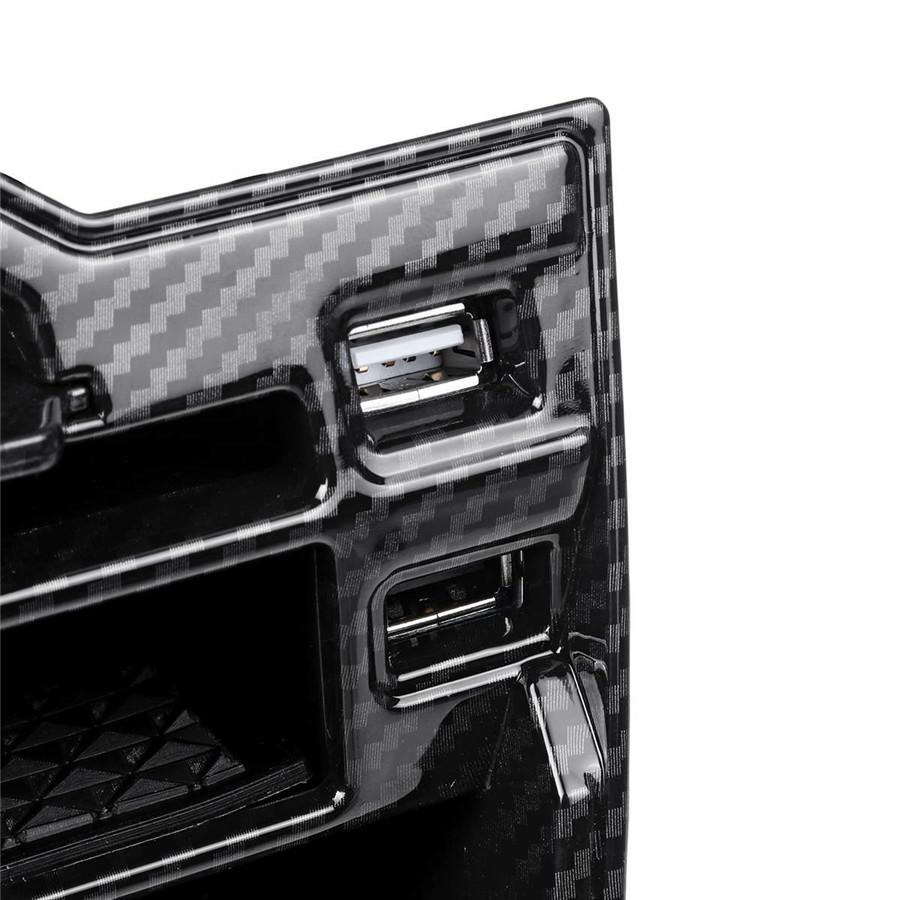 For Honda Civic 2016-19 ABS Carbon Fiber Look Inner Console Central Storage Box