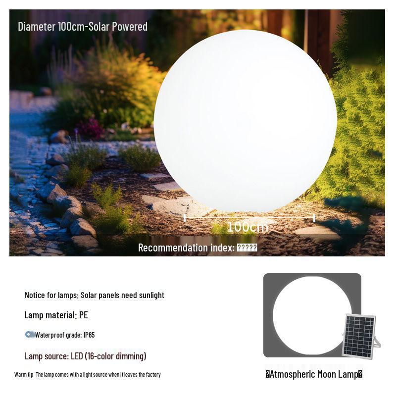 Solar Luminous Spherical Lawn Lamp: Waterproof Outdoor Atmosphere Light for Courtyard and Camping