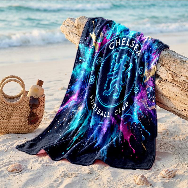 Asciugamano da Spiaggia in Microfibra con Stampa Chelsea FC Asciugatura Rapida Assorbente Grande Asciugamano per Spiaggia Nuoto Viaggio