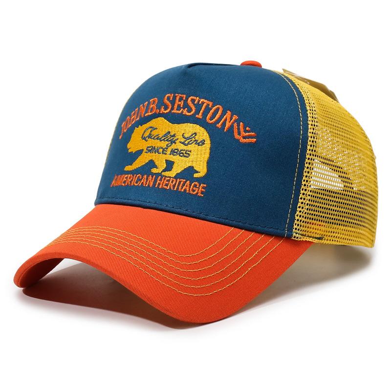 Creative New Baseball Hat STETSON Red Bear Truck Hat Outdoor Sports Sunshade Hat Street Hip Hop Hat Daily Commuter Net Hat