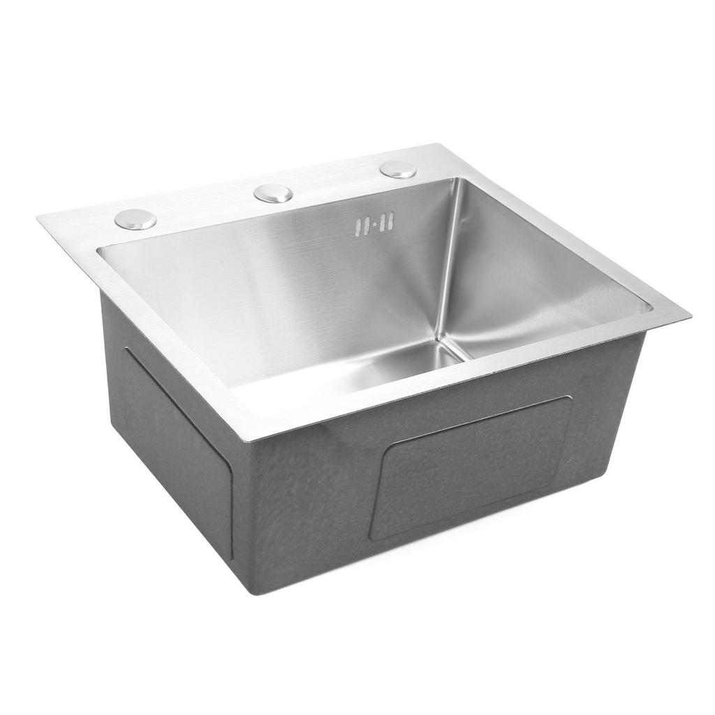 Chiuvetă de bucătărie sub blat, cu o singură cuvă, din oțel inoxidabil, periat, retractabilă