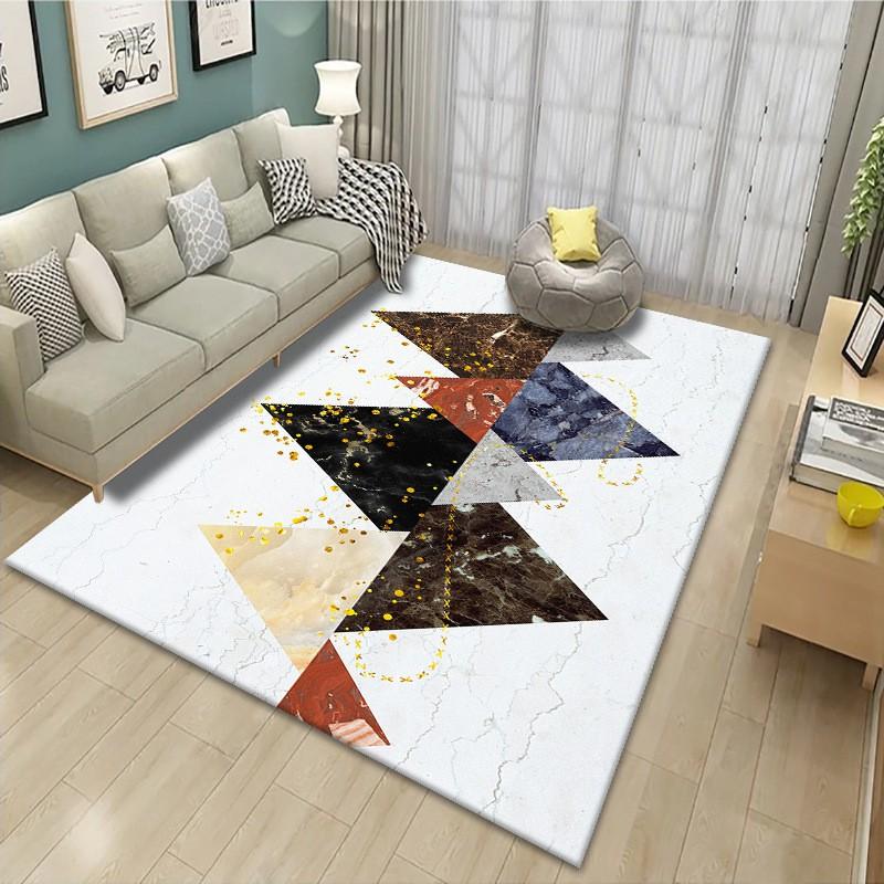 Modern Minimalist Geometric Triangle Area Rug Living Room Bedroom Office Non-Slip Floor Mat Washable