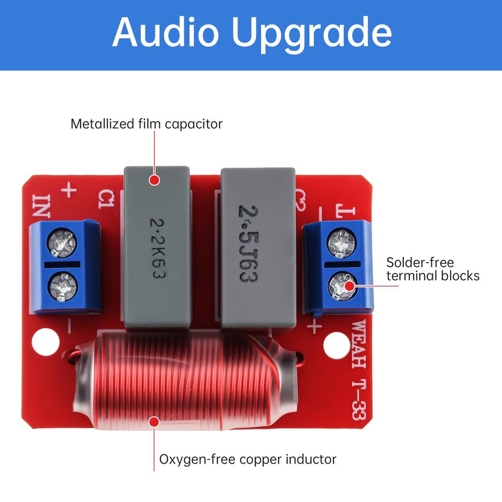 80W 4-10 Ohm Professionelle Audiophile Hochpass-Hochtöner-Frequenzweiche Frequenzteiler-Schaltung für Auto Heim HiFi-Lautsprechersysteme