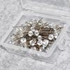 100 Stück Positionierungsnadeln Stecknadeln Kristall für Hochzeits Schmuck DIY Dekoration