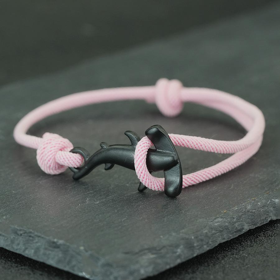 New Marine Animal Lovers Shark Bracelet For Men Sliding Adjustable 7 Colors Grade A 3mm Thin String Braslet Pulseria Hombre