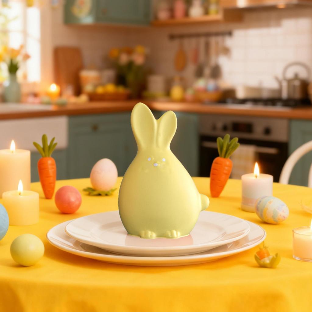 Easter Bunny Silicone Mold 3D Cute Geometric Facet Silicone Thanksgiving Supplies Bunny Shaped Mold For Holiday Party Offices