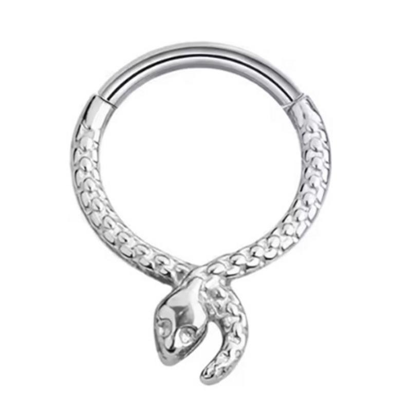 

Unique Heart Shape Nose Ring Body Piercing Jewelry Seamless Design Alloy Texture Polished Finish