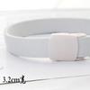 Fashionable Adjustable White Belt For Women Minimalist Smooth Design No Metal No Magnetic For Easy Security