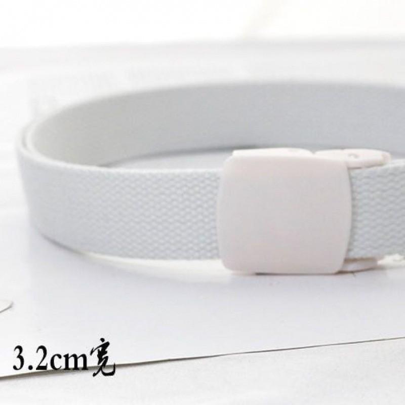 Fashionable Adjustable White Belt For Women Minimalist Smooth Design No Metal No Magnetic For Easy Security