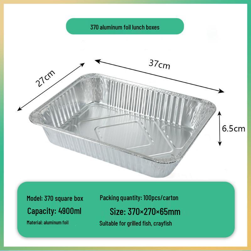 Hochleistungsfähige rechteckige Aluminiumfolienschale für BBQ, Takeaway, Backen, Einweg-Gewerbenutzung
