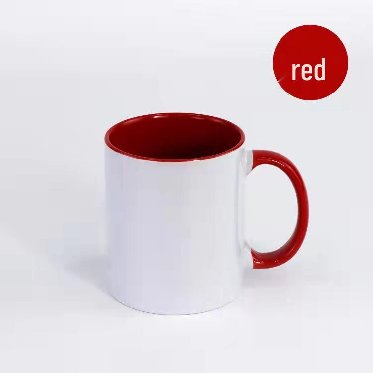 Zweifarbige Keramiktasse mit individuellem Logo, Sublimationsdruck, mit Geschenkbox