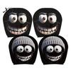 Funny Car Prank Gifts 4 Pcs Halloween Headrest Covers, Creepy Ghost Face Seat Easy Install Covers Protector, Universal Auto Decor for SUV Truck,